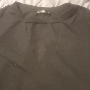 Shein black chocker shirt